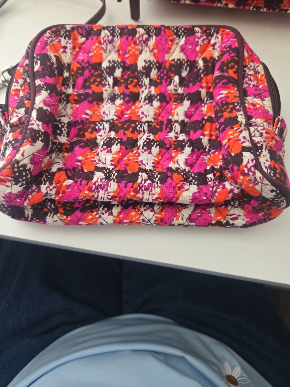 Vera Bradley Quilted Crossbody and Wristlet Set - Pink, Orange, Black - Picture 11 of 13